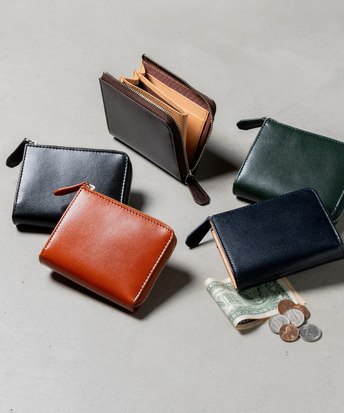 ムラ MURA Ranova mini 意大利皮革防盜 L 字拉鍊迷你錢包