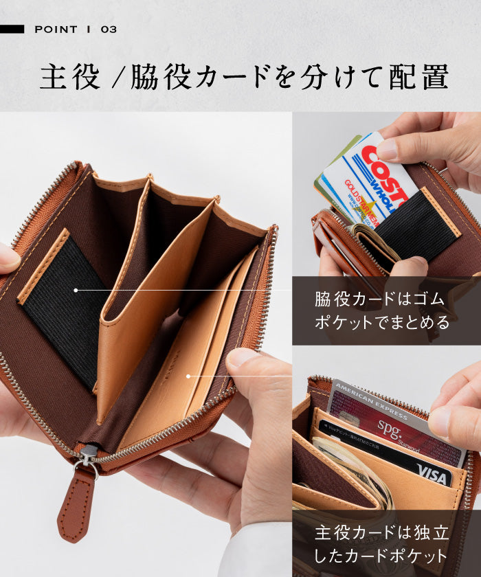 ムラ MURA Ranova mini 意大利皮革防盜 L 字拉鍊迷你錢包