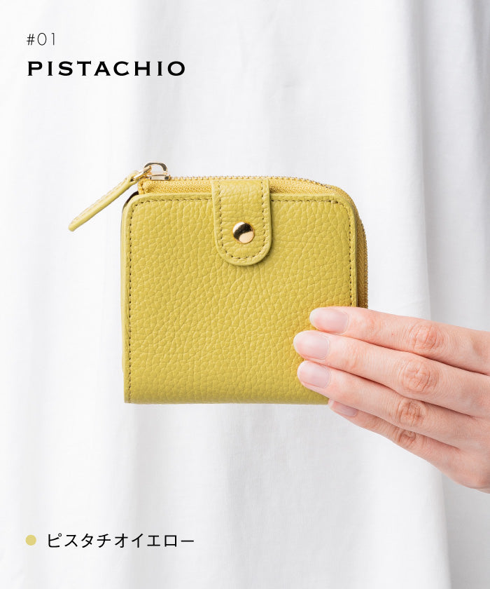 ムラ MURA イタリアン/フルグレイン シュリンク レザー ゴムバンドカード ポケットスキミング防止 スナップボタン付き 二つ折り財布