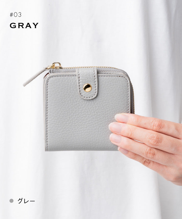 ムラ MURA イタリアン/フルグレイン シュリンク レザー ゴムバンドカード ポケットスキミング防止 スナップボタン付き 二つ折り財布