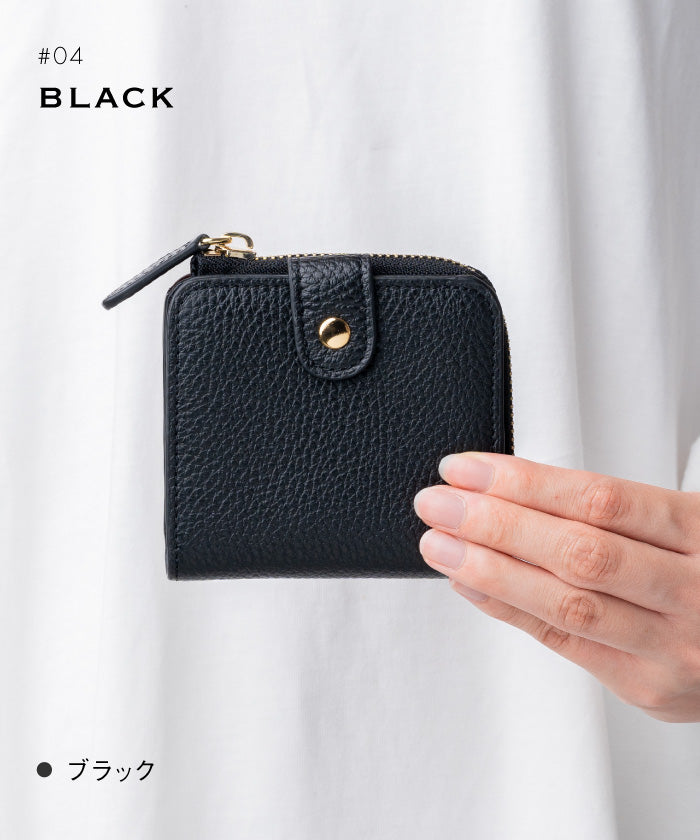 ムラ MURA イタリアン/フルグレイン シュリンク レザー ゴムバンドカード ポケットスキミング防止 スナップボタン付き 二つ折り財布