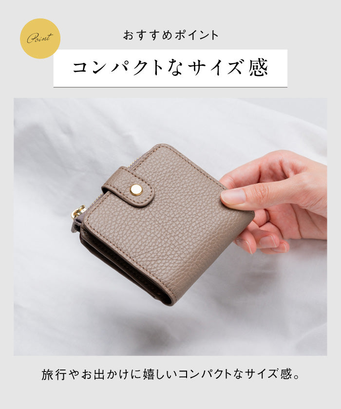 ムラ MURA イタリアン/フルグレイン シュリンク レザー ゴムバンドカード ポケットスキミング防止 スナップボタン付き 二つ折り財布