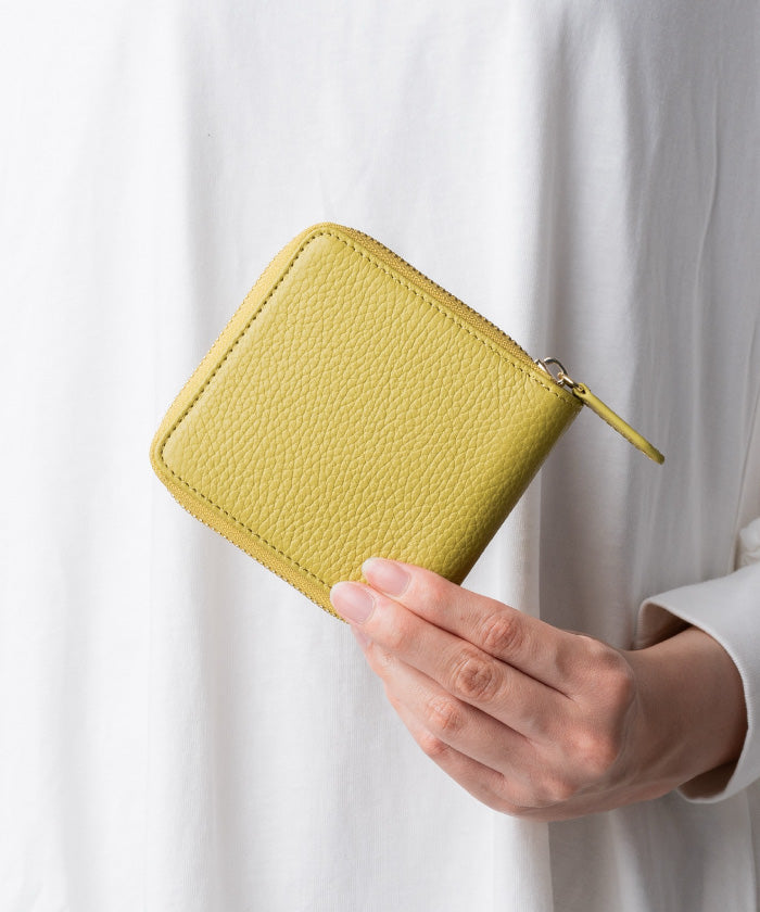 ムラ MURA MURA 意大利/全穀物 縮絨 皮革 防盜圓形拉鍊 二折式錢包