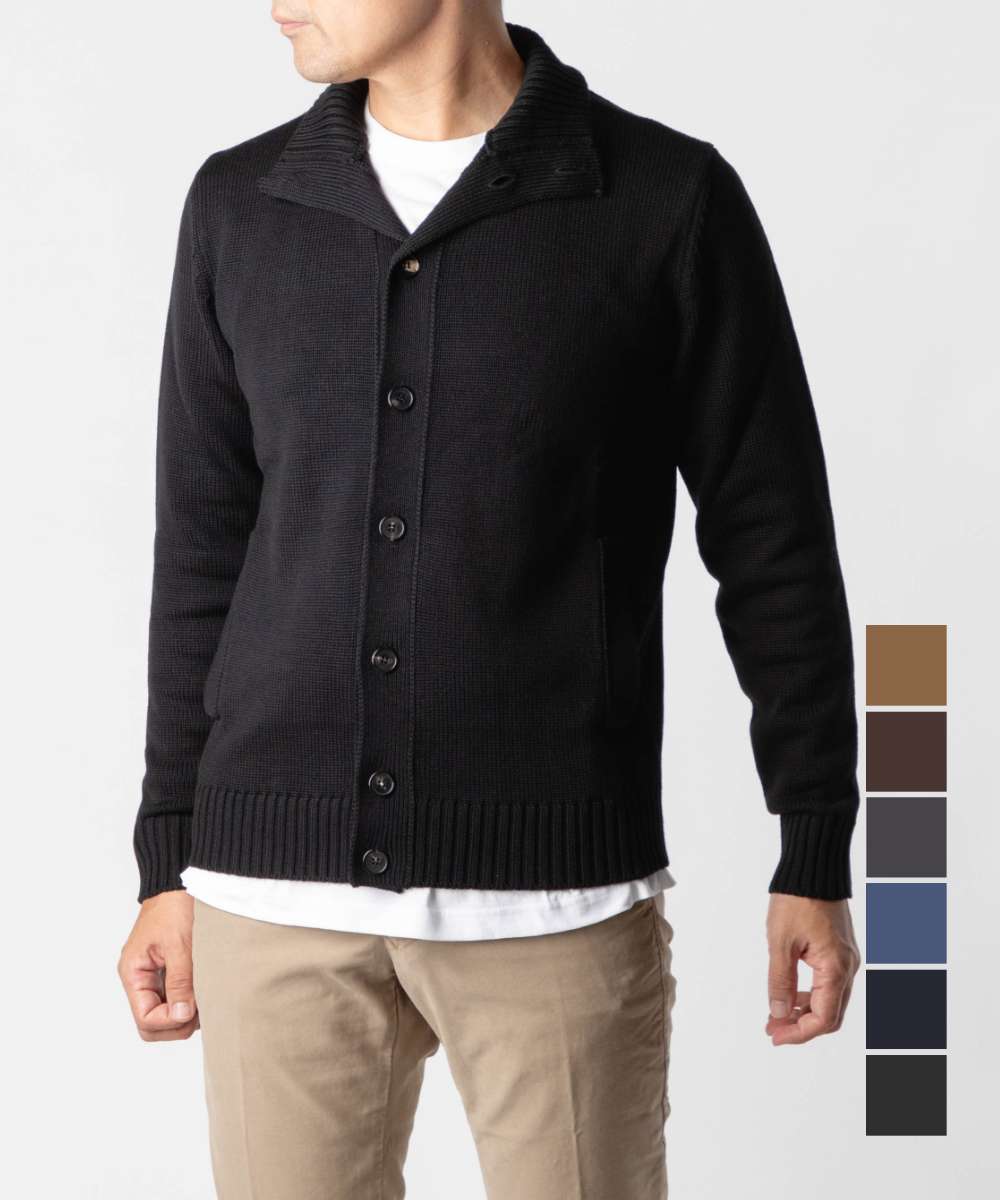 ザノーネ ZANONE ザノーネ ZANONE 810100 - ZR229 カーディガン CHIOTO メンズ トップス 長袖 ニットジャケット キョート メリノウール 5ゲージ ミドルゲージ スタン (ライトブルー) ライトブルー