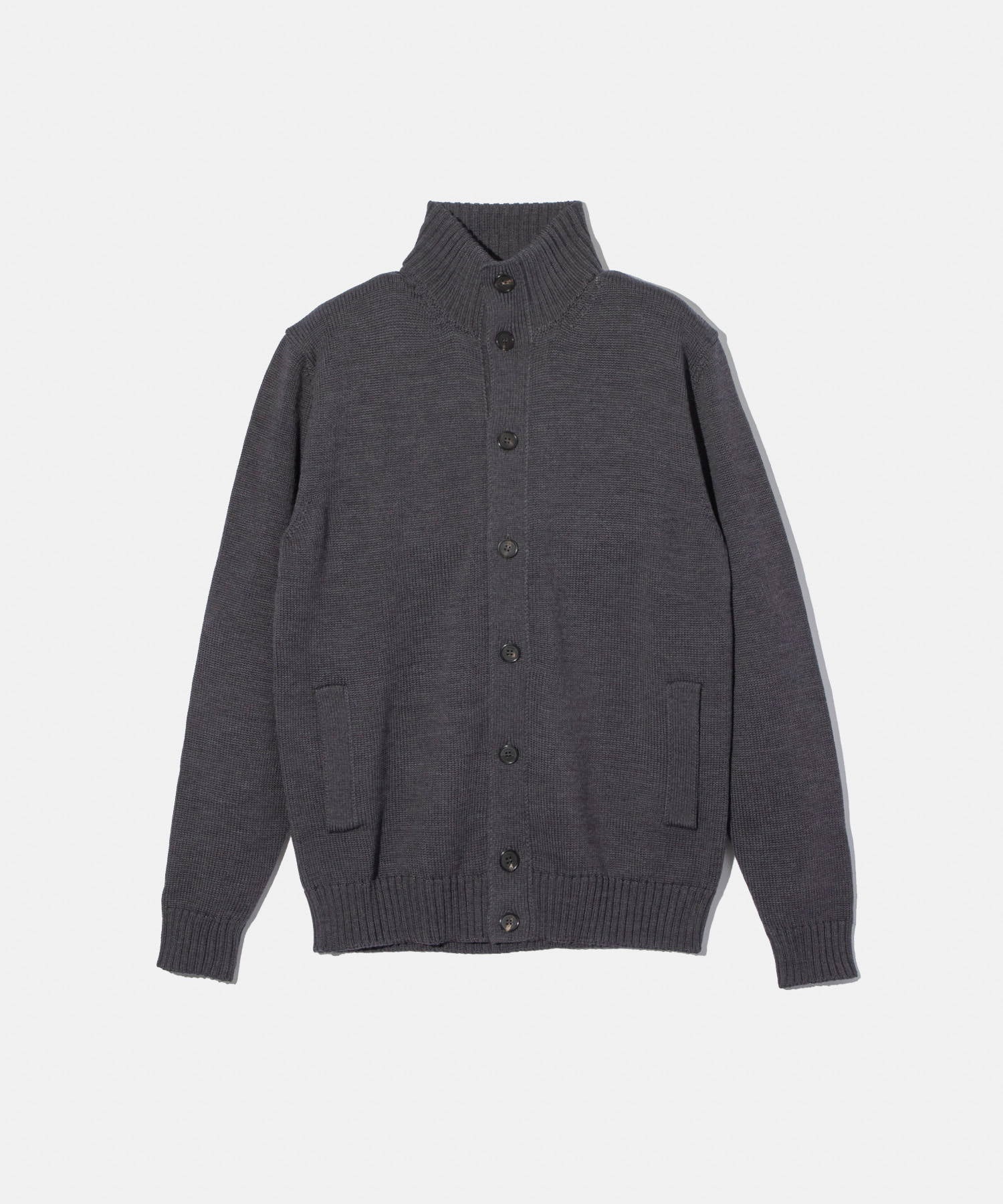 ザノーネ ZANONE 810100 - ZR229 カーディガン CHIOTO メンズ トップス 長袖 ニットジャケット キョート メリノウール 5ゲージ ミドルゲージ スタン (グレー) グレー