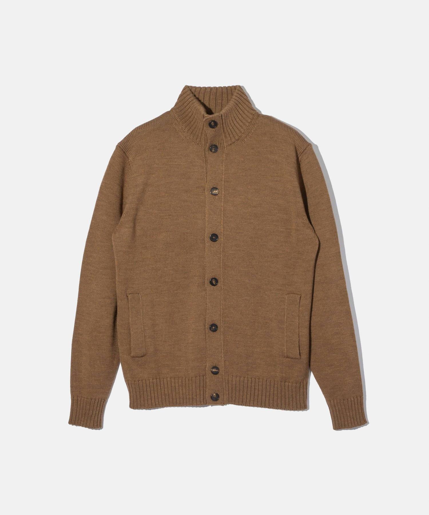 ザノーネ ZANONE 810100 - ZR229 カーディガン CHIOTO メンズ トップス 長袖 ニットジャケット キョート メリノウール 5ゲージ ミドルゲージ スタン (ブラウン) ブラウン