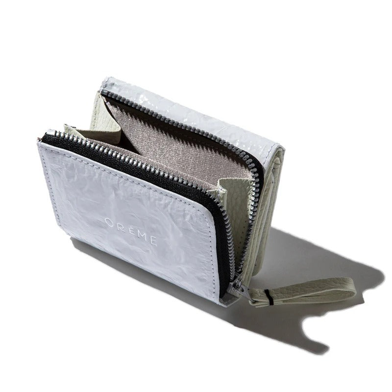 ムク プリュ クレム muku + CRE'ME ウォレット ウィズ コインケース(wallet with coin case) (WHITE) WHITE