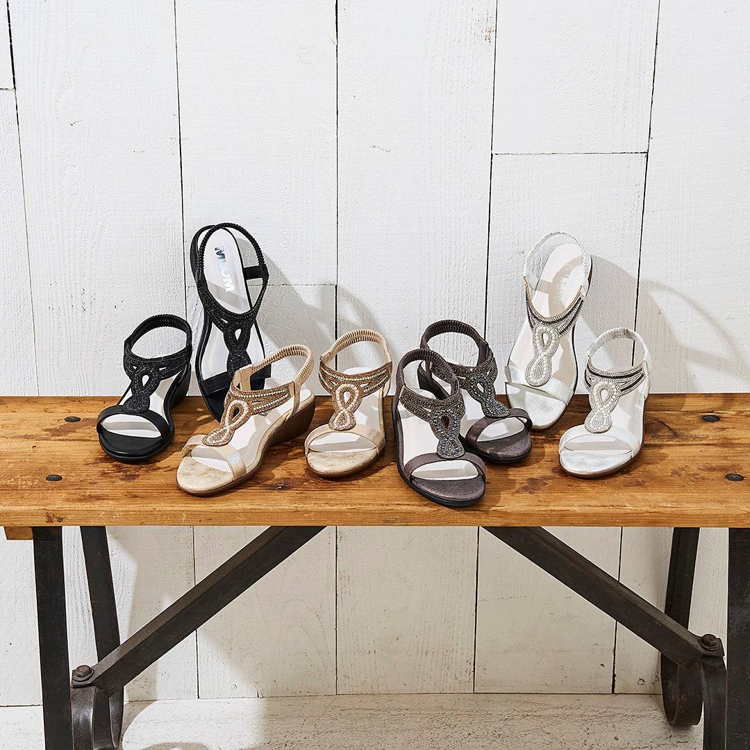 ムーム MUUM キラキラバックベルトサンダル (BL) BL