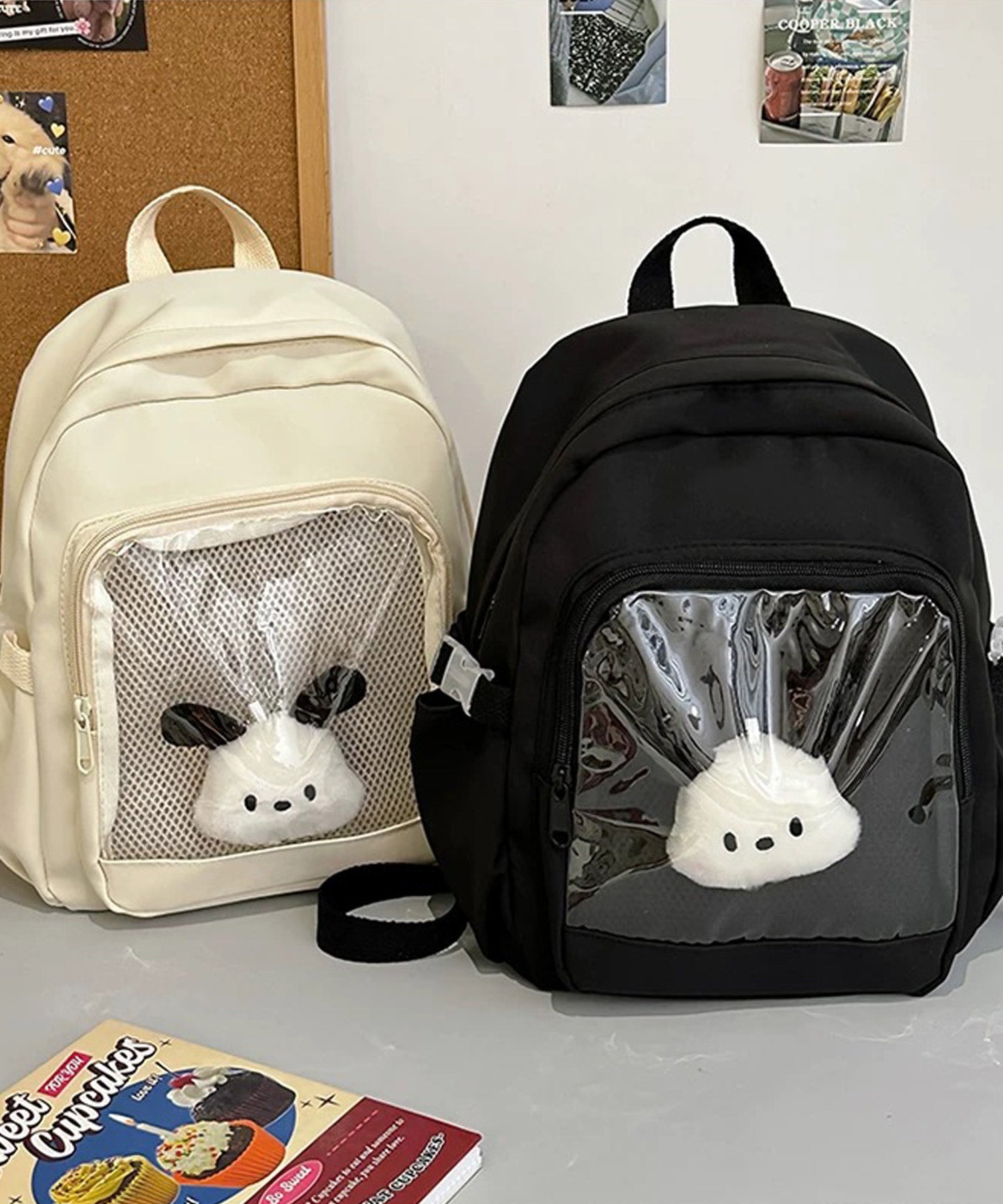 ShopNikoNiko Clear Pocket Mini Backpack with Support Activities School Bag Otaku Activities Support Activities Backpack Pain Bag Pain Backpack Live Participation Bag