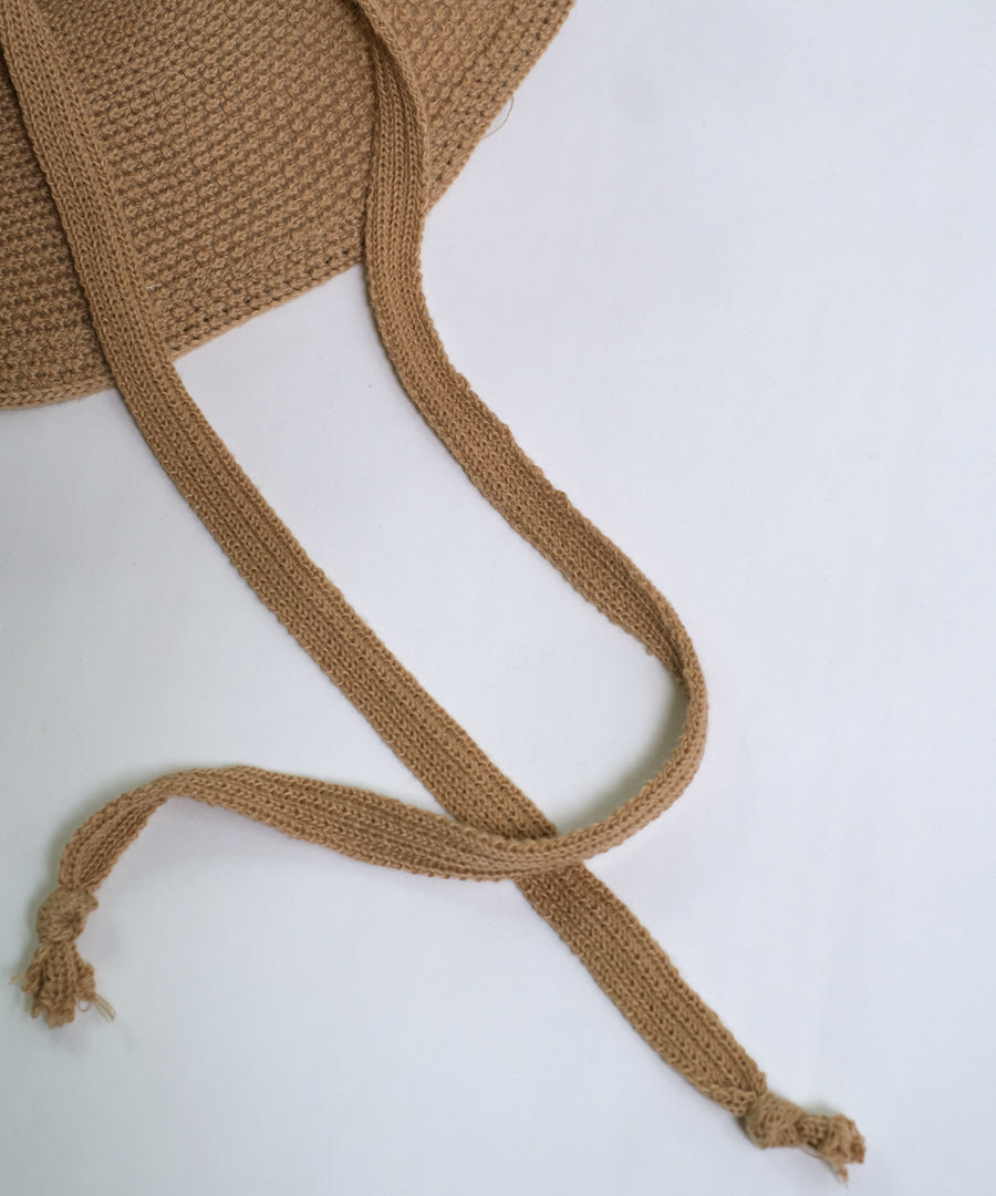 ショップニコニコ ShopNikoNiko 紐付き ペーパー編み ストローハット【即納】帽子 チューリップハット ペーパーハット ストラップ ペーパー素材 つば広 ツバ広 サイズ調節可能 紫外線対策 熱中症対策 (ベージュ) ベージュ