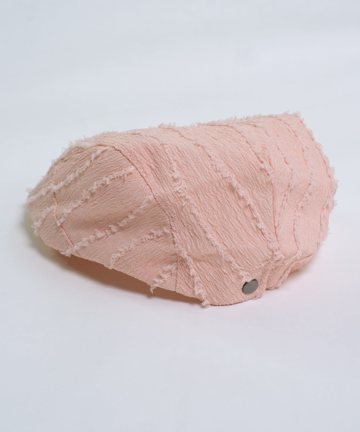 ショップニコニコ ShopNikoNiko ストライプフリンジ ハンチング帽 【即納】韓国カジュアル 韓国ガーリー ワンホンファッション オルチャンファッション フリンジ加工 サイズ調節可能 紫外線対策 UV対策 (ブラック) ブラック