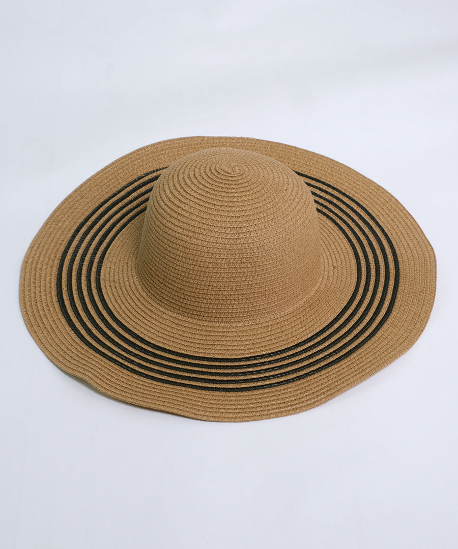 ショップニコニコ ShopNikoNiko つば広 ペーパー編み 麦わら帽子【即納】韓国カジュアル アウトドア キャンプ 海 ビーチ リゾート プール 帽子 ペーパーハット ストローハット ハット ストロー編み (ブラウン) ブラウン