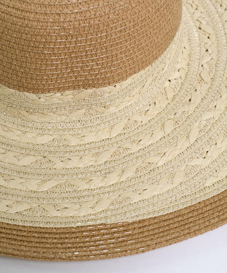 ショップニコニコ ShopNikoNiko つば広 ペーパー編み 麦わら帽子【即納】韓国カジュアル アウトドア キャンプ 海 ビーチ リゾート プール 帽子 ペーパーハット ストローハット ハット ストロー編み (ブラウン) ブラウン