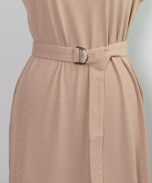 ショップニコニコ ShopNikoNiko ベルト付き細リブスリットチュニック 【即納】 シンプル ベルト付き 細リブスリット チュニック トレンド レディース 韓国ファッション 流行