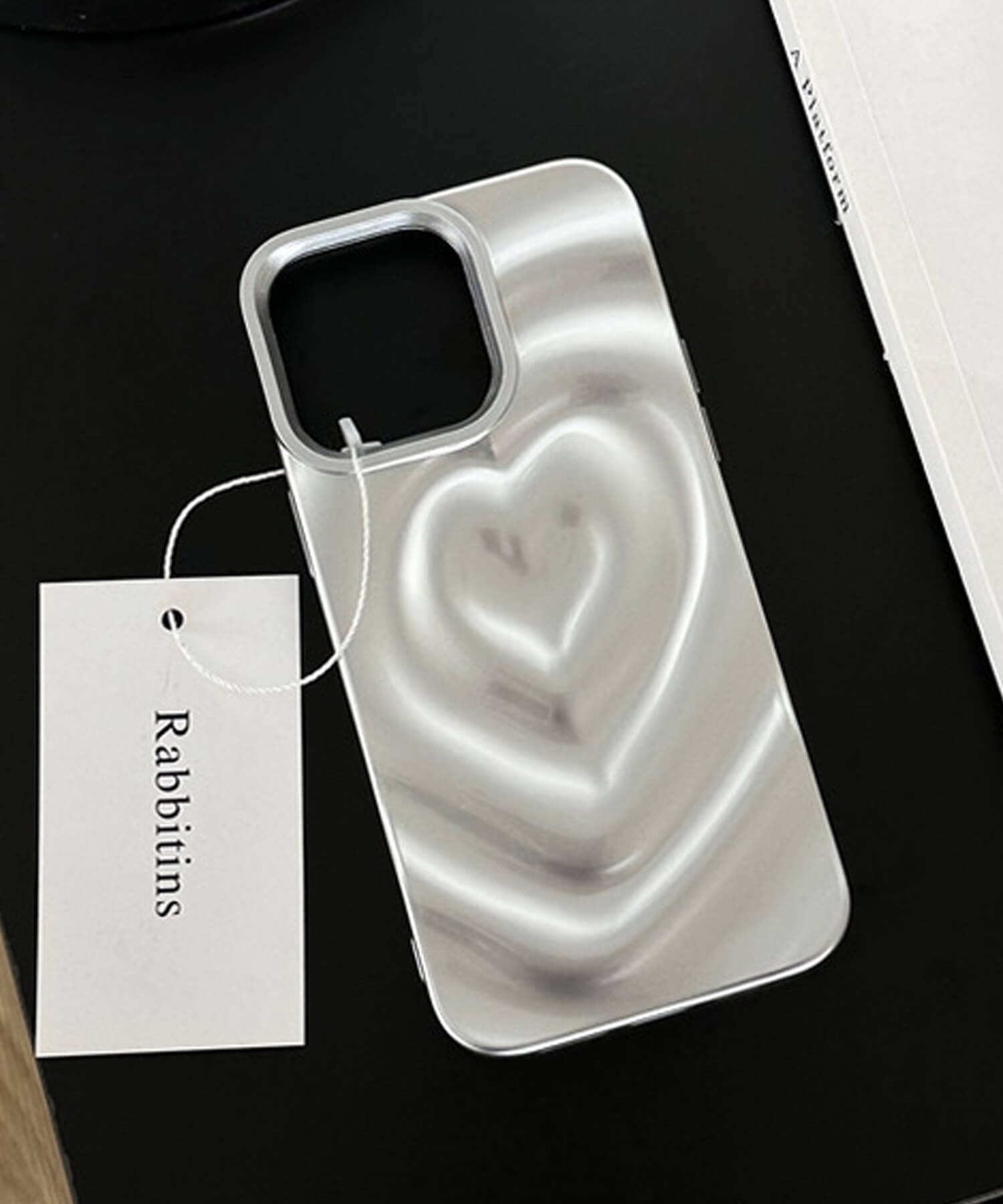 ショップニコニコ ShopNikoNiko シルバーハート ぷっくり スマホケース ma 【即納】 iPhoneケース スマホカバー アイフォン ハート ウェーブ 立体 3D 凹凸 うねうね シリコン (シルバー) シルバー