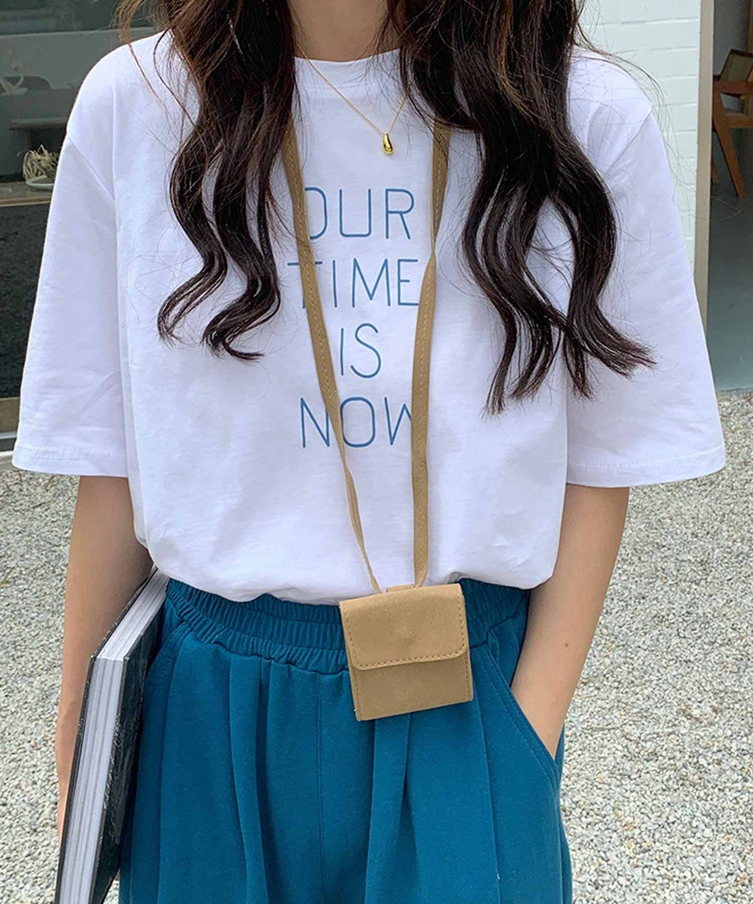 ショップニコニコ ShopNikoNiko ロゴプリント パステルカラー 半袖Tシャツ ma 【即納】韓国カジュアル 韓国ガーリー 春 夏 秋 ベーシックTシャツ クルーネック ロゴプリント ロゴT ロゴTシャツ (ホワイト) ホワイト