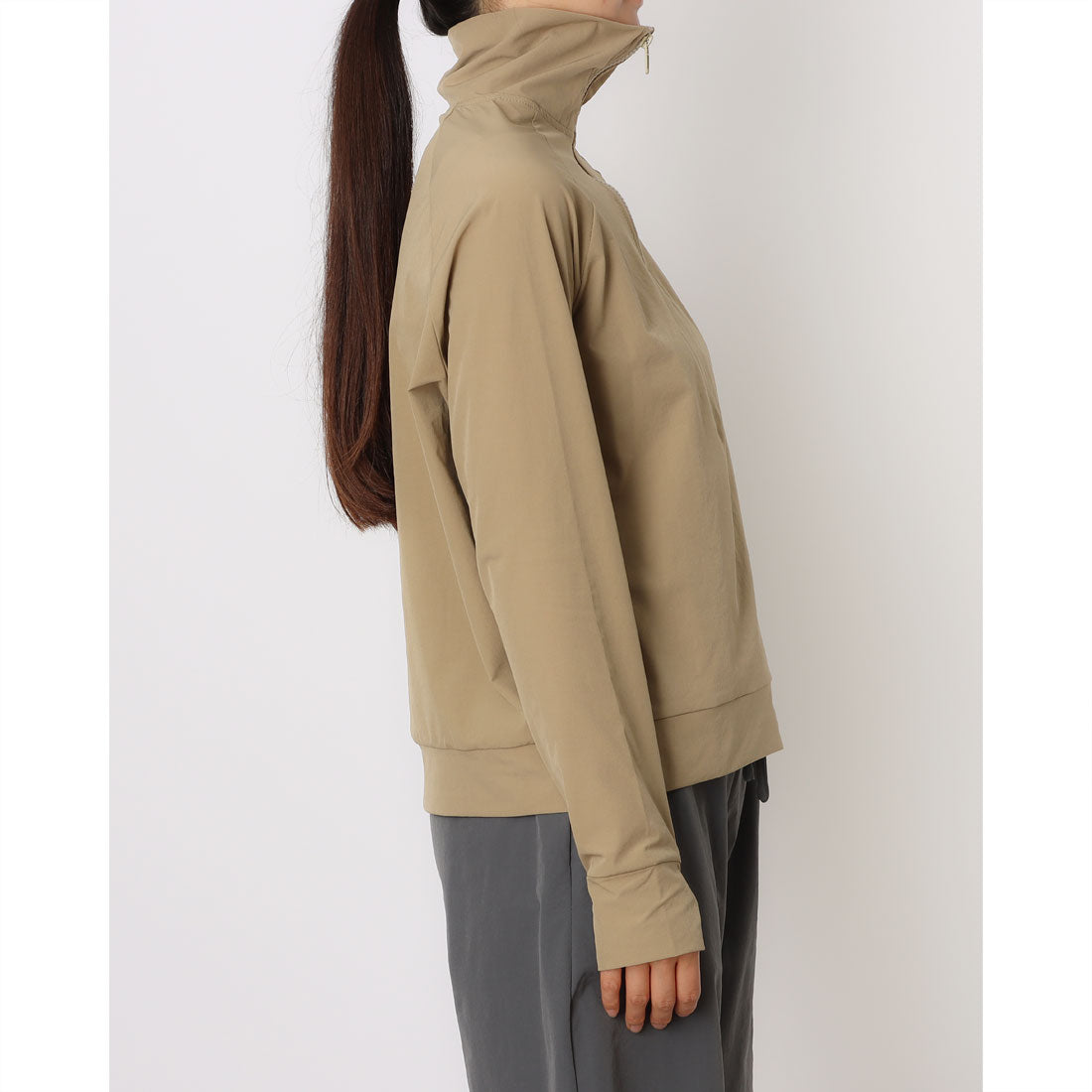 ナチュアンドダイアリー Nachu & Diary RG-13 ラッシュガード ハーフジップ プルオーバー ラッシュガード (ブラック) ブラック