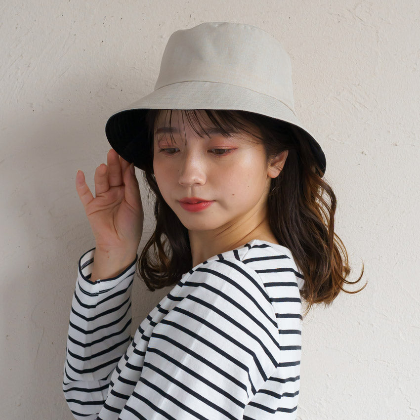 ナチュアンドダイアリー Nachu & Diary 遮光・遮熱UVカットハット バケットハット (アイボリー) アイボリー
