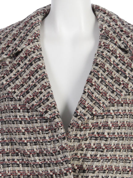 ツイードショートコート