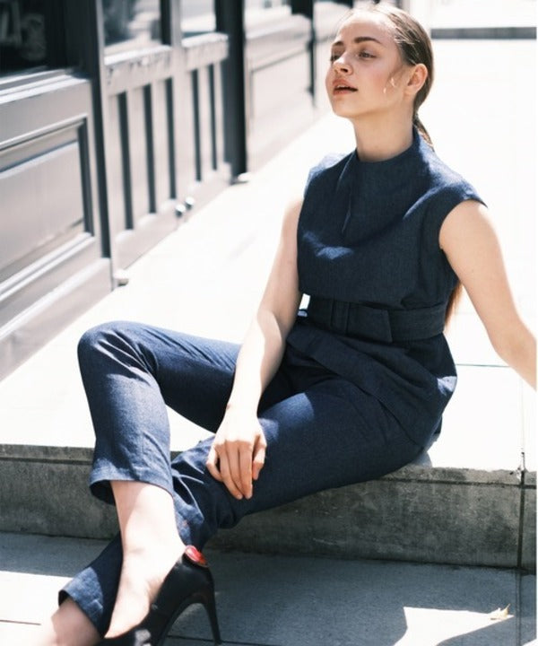 ニーナミュウ Ninamew デニムボトルネックベスト