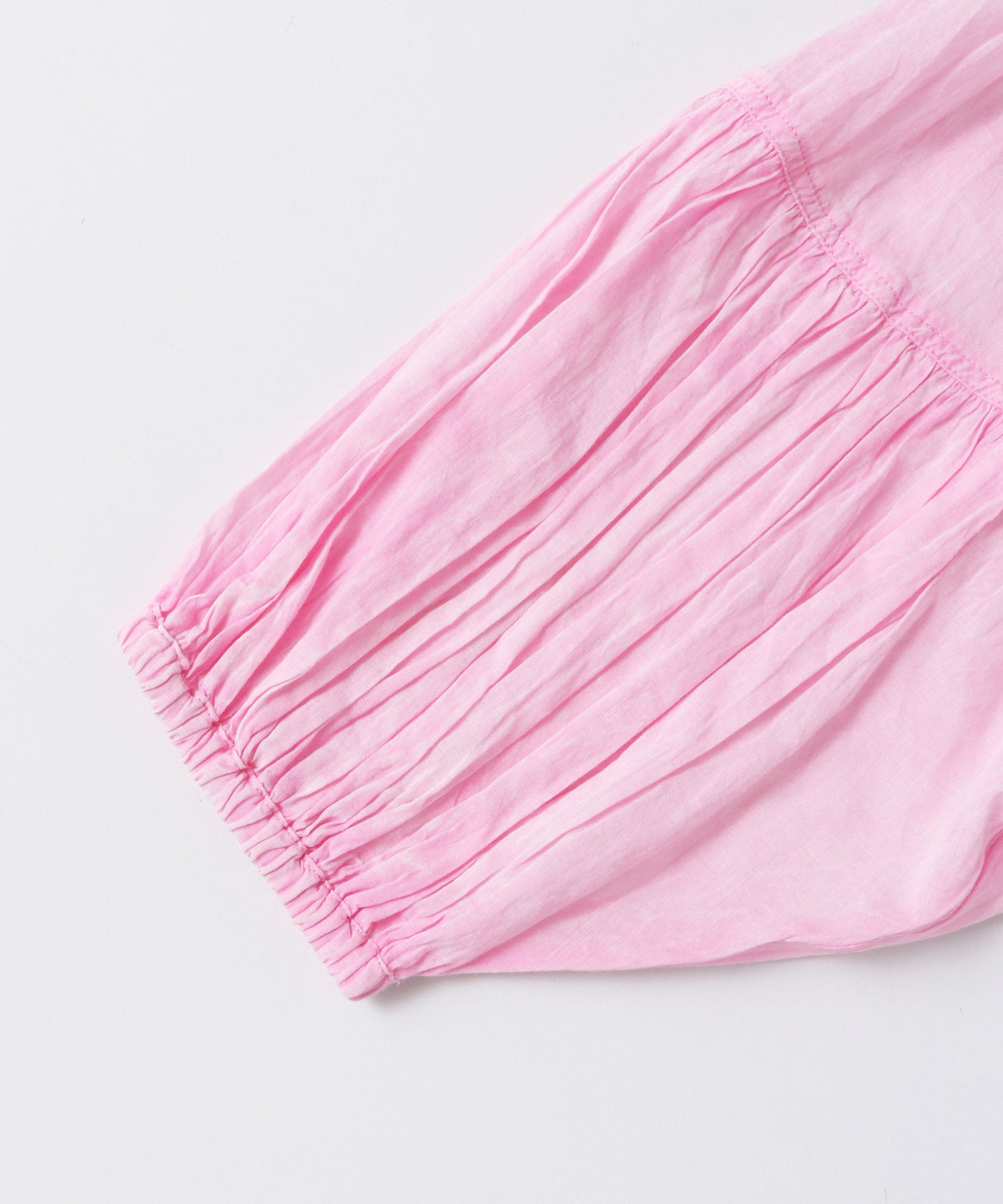 ノイア Noia コットンボイル 七分袖 ボリュームスリーブ シャツワンピース (グレイッシュブルー) グレイッシュブルー