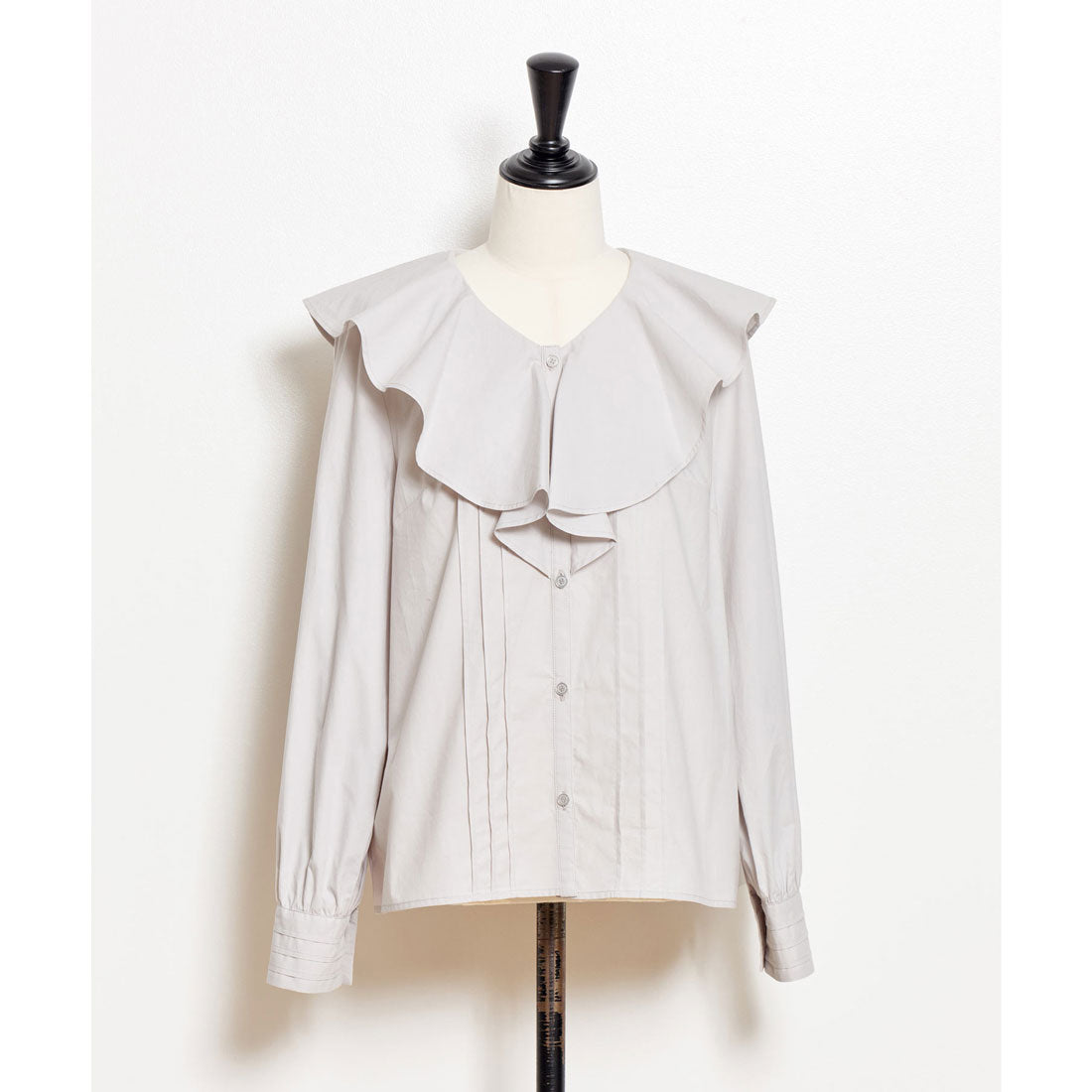 ノエラ Noela フリルタックブラウス (サックス) サックス