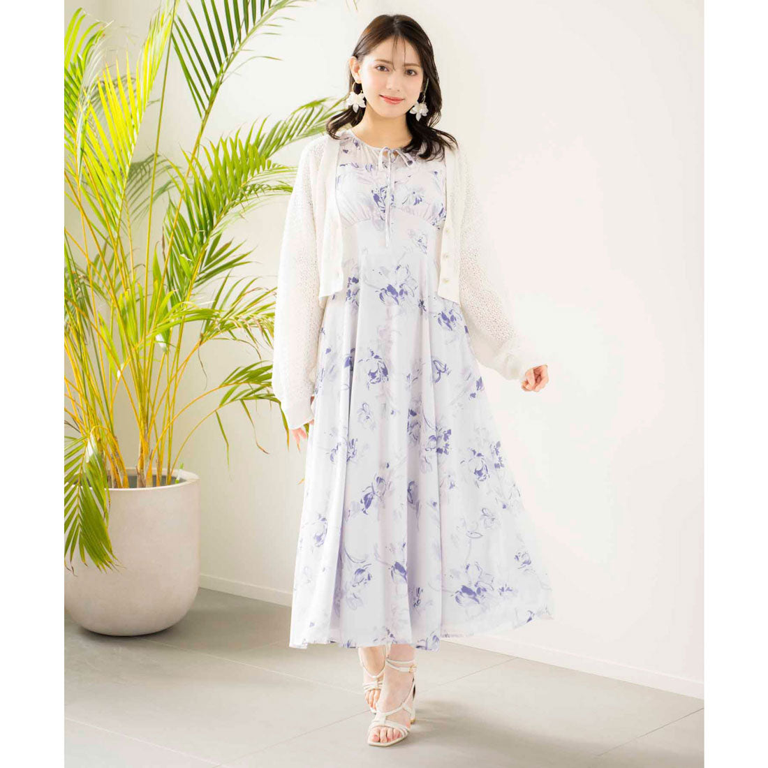 ノエラ Noela ラメメッシュカーデ (オフホワイト) オフホワイト