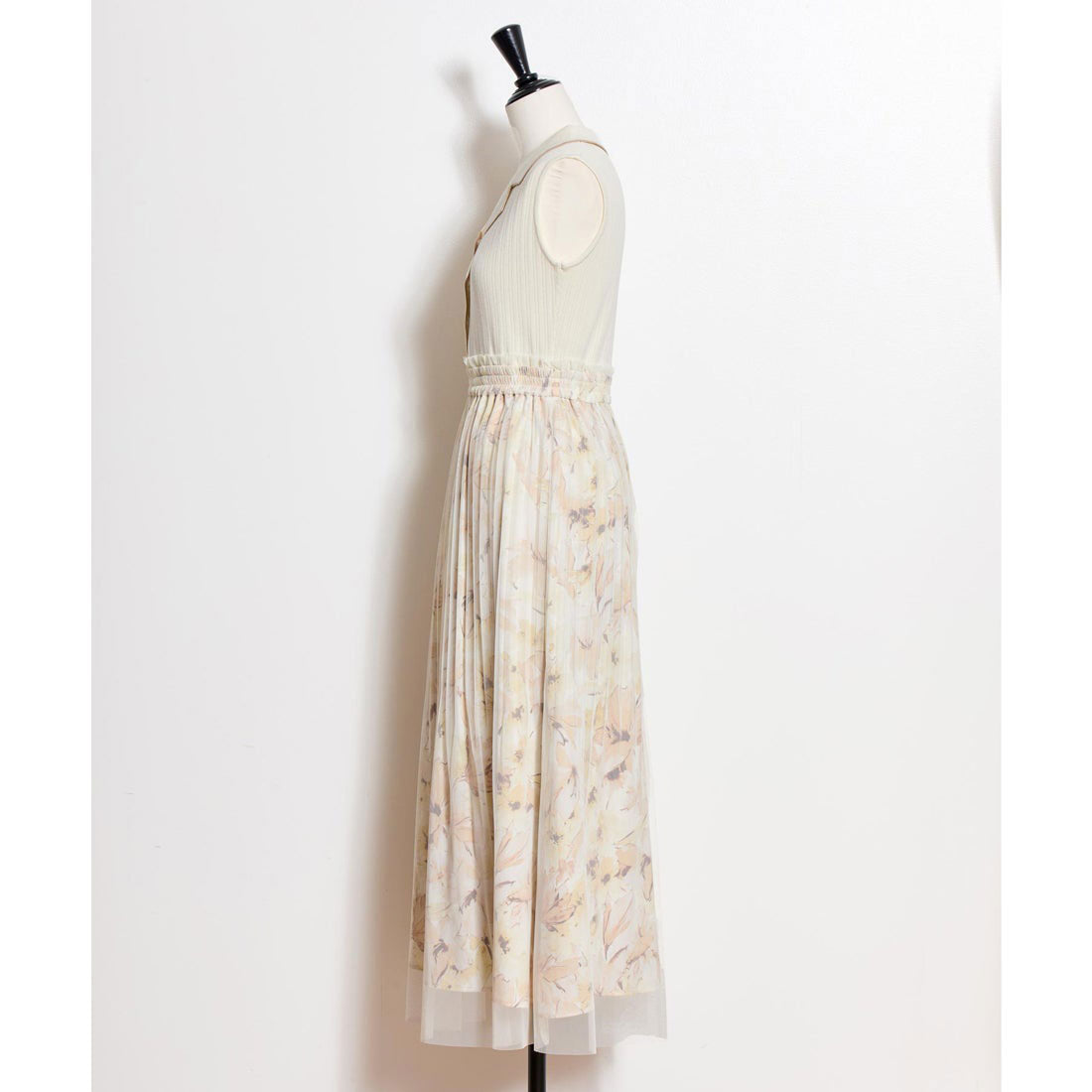 ノエラ NOELA 【15周年】フラワーニットドッキングワンピ (ブルー) ブルー