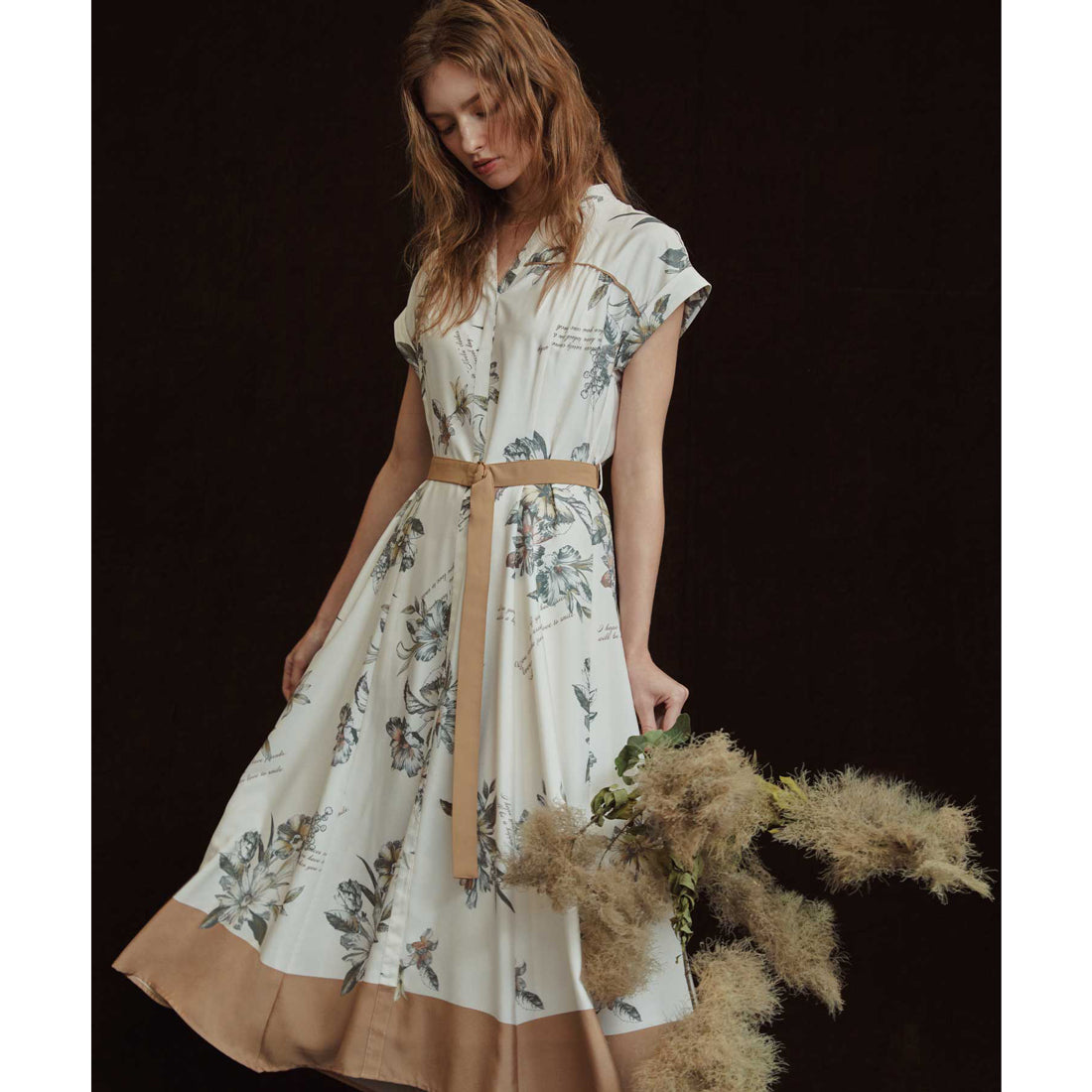 ノエラ NOELA 【15周年】スカーフ柄シャツワンピース