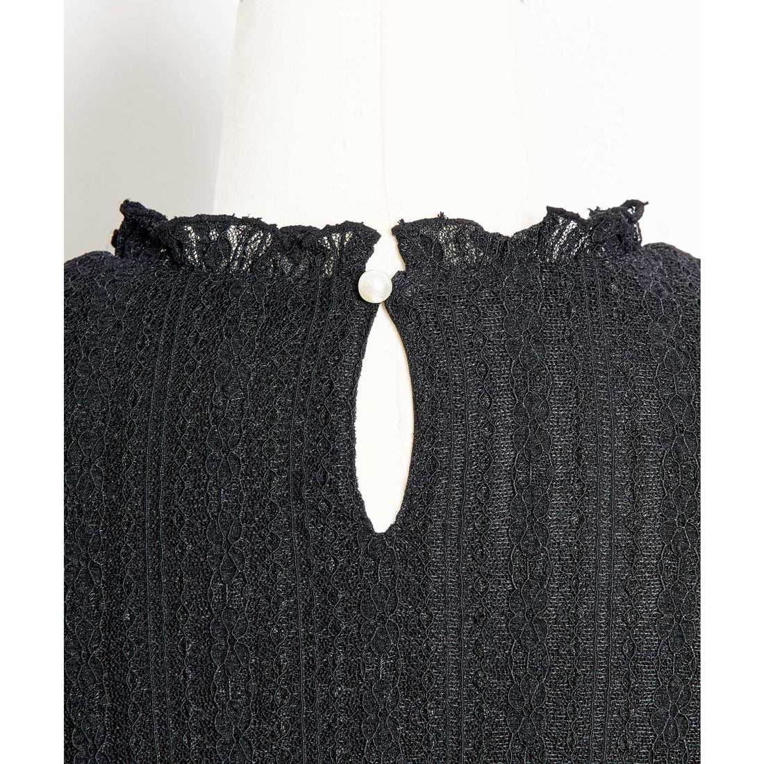 ノエラ NOELA シアーレースカットソー (ブラック) ブラック