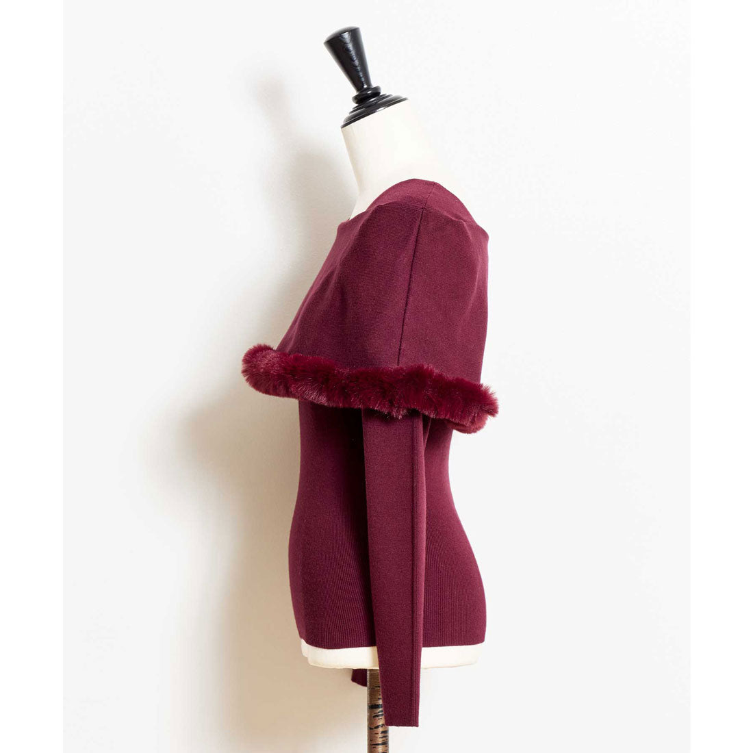 ノエラ NOELA ファートリムニット (ボルドー) ボルドー