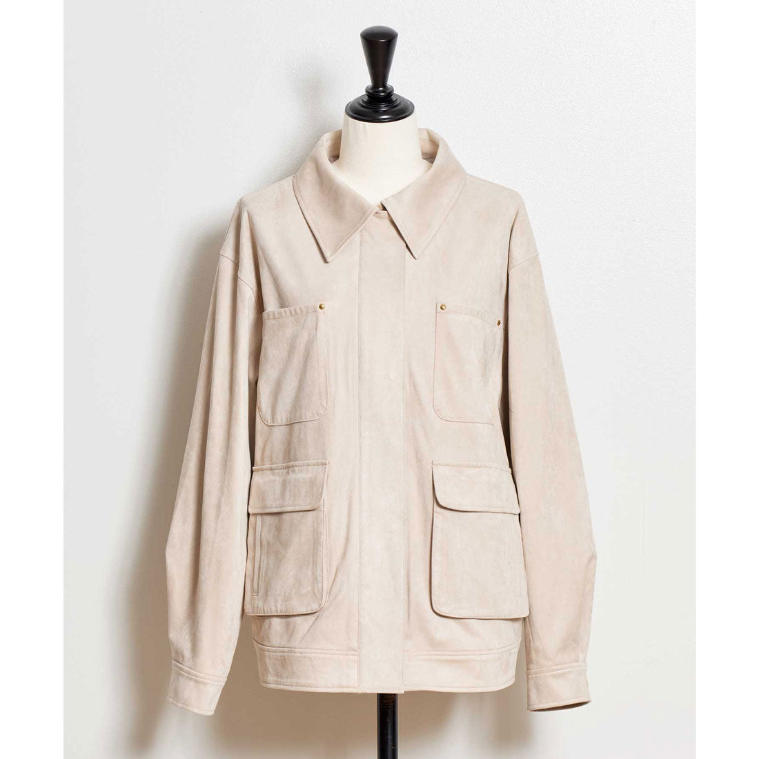 ノエラ NOELA フェイクスエードワークジャケット (ベージュ) ベージュ