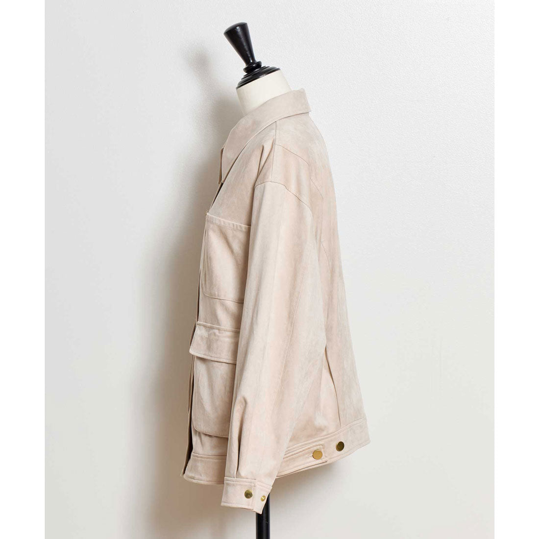 ノエラ NOELA フェイクスエードワークジャケット (ベージュ) ベージュ