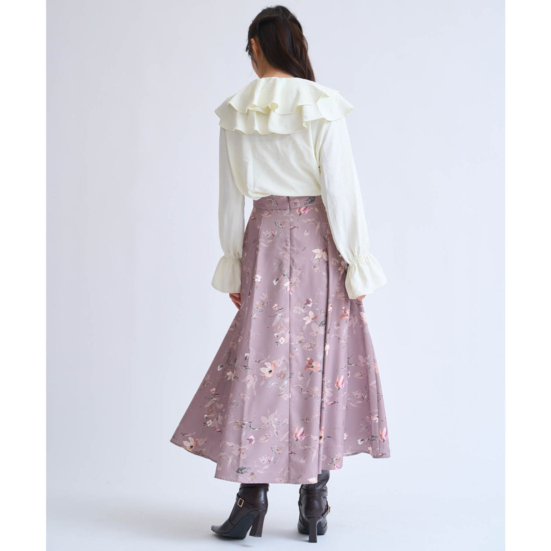 ノエラ Noela クラシカルフラワースカート (モカ) モカ
