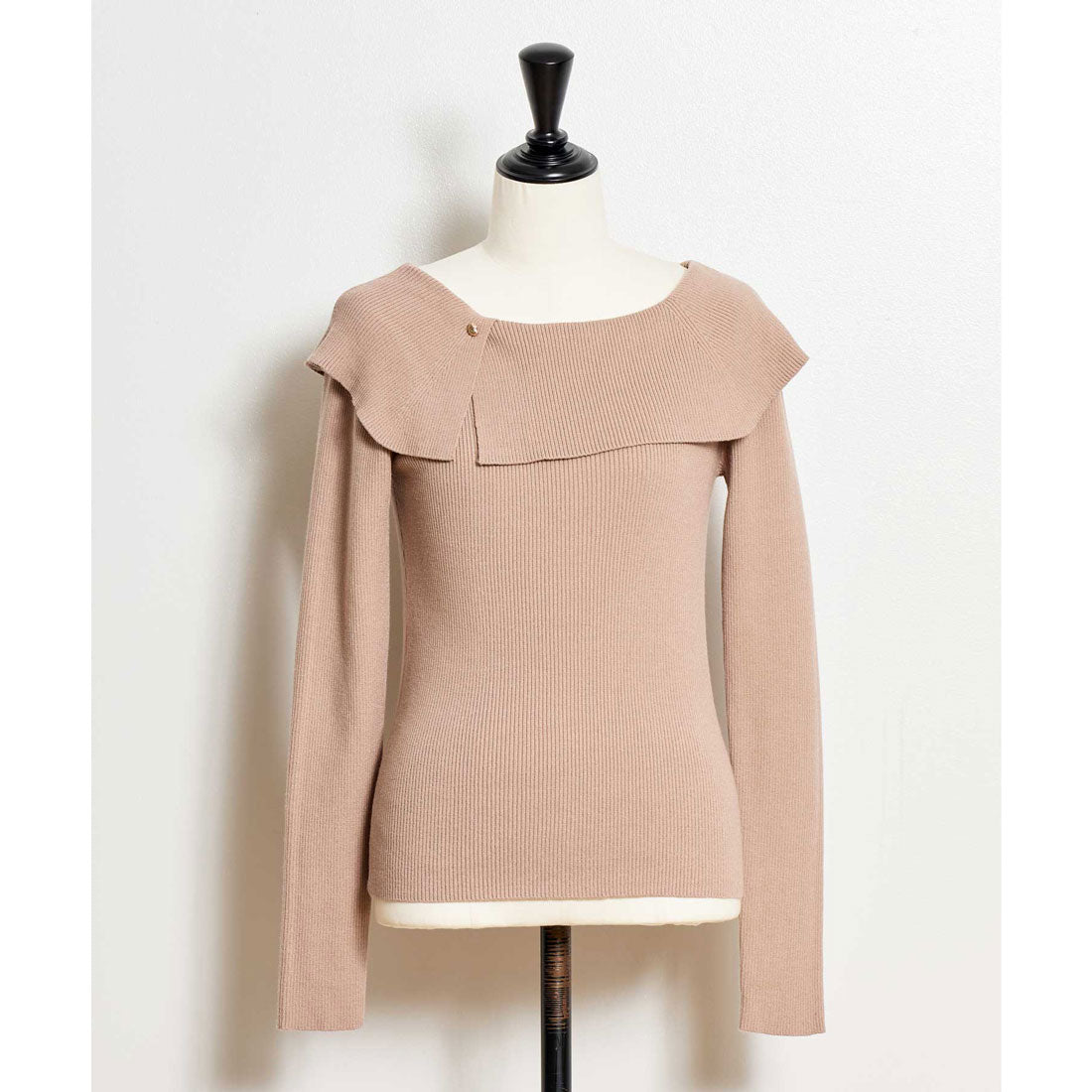 ノエラ NOELA アシメケープニット (ベージュ) ベージュ