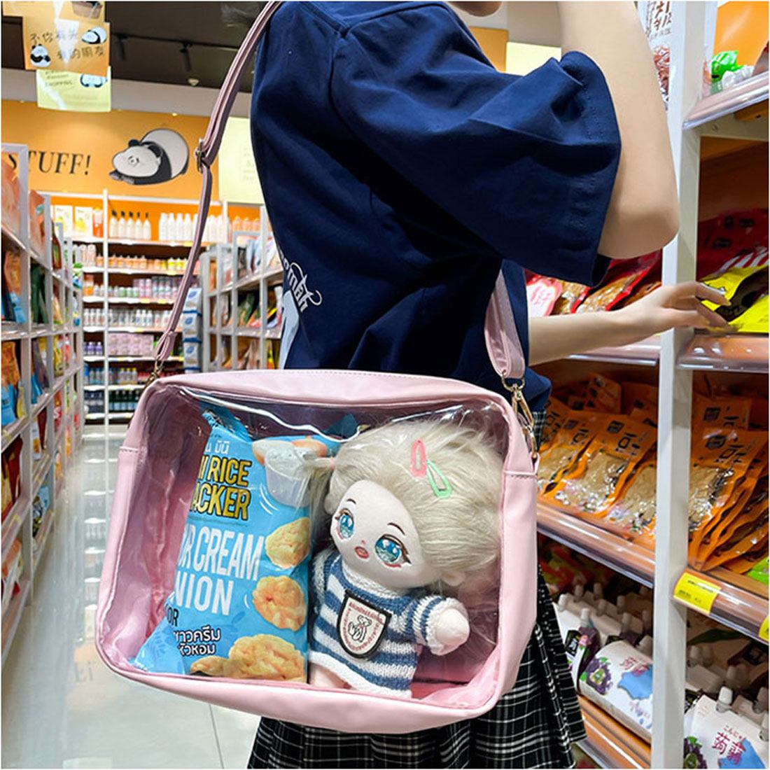 バックヤードファミリー BACKYARD FAMILY 痛バッグ ショルダーバッグ 推し活 大容量 (レッド) レッド