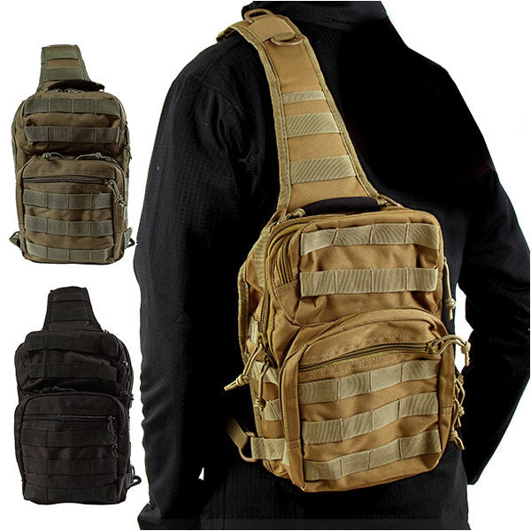 ノーブランド No Brand ミリタリー商品 スカウトバッグ L #BS081YN (2.ブラック) 2.ブラック