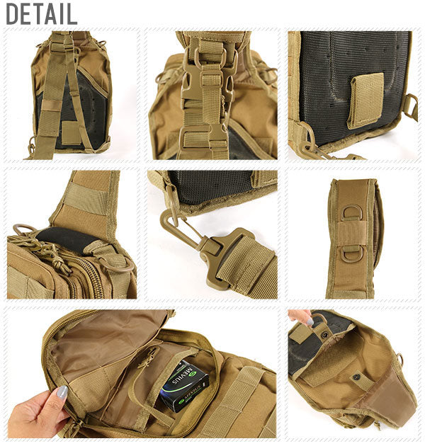 ノーブランド No Brand ミリタリー商品 スカウトバッグ L #BS081YN (2.ブラック) 2.ブラック