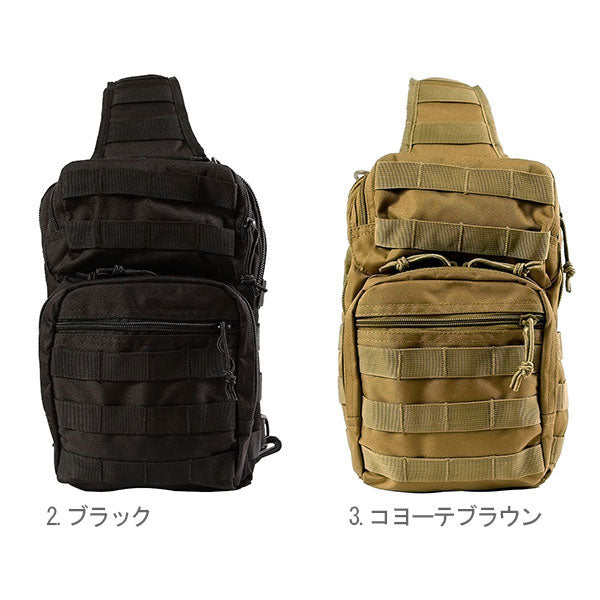 ノーブランド No Brand ミリタリー商品 スカウトバッグ L #BS081YN (2.ブラック) 2.ブラック