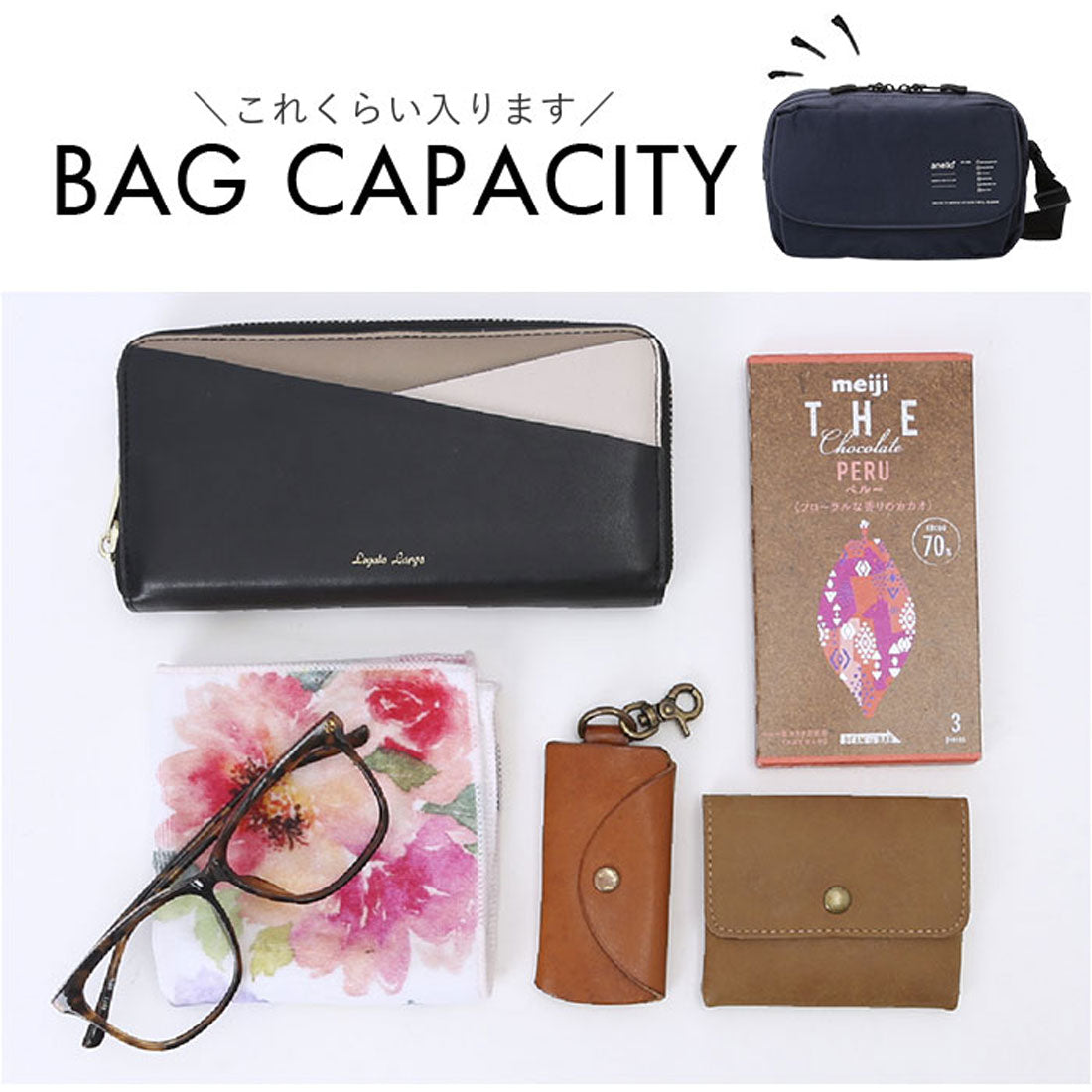 バックヤードファミリー BACKYARD FAMILY anello ガイド 多機能ショルダー (LBE.ライトベージュ) LBE.ライトベージュ