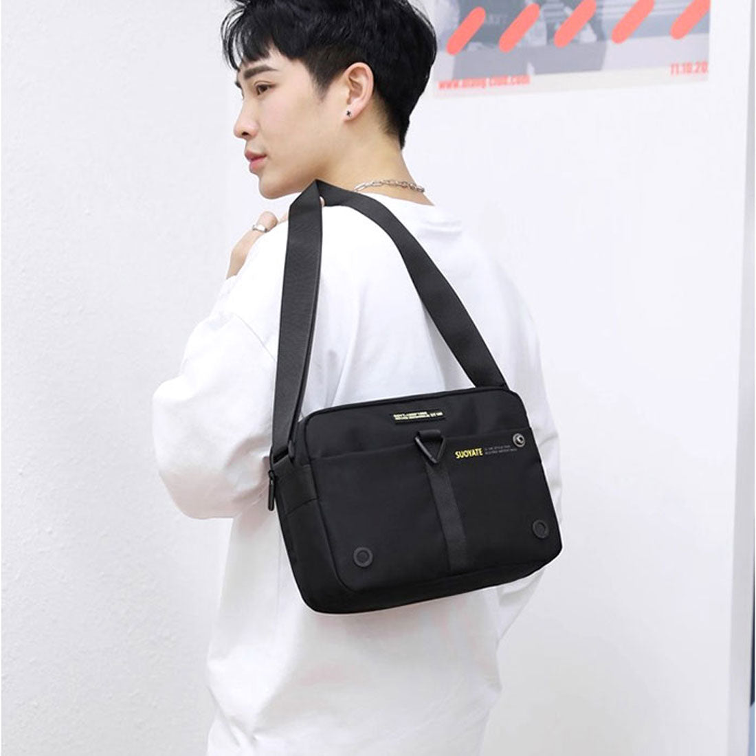 バックヤードファミリー BACKYARD FAMILY ショルダーバッグ メンズ 斜めがけバッグ 軽量 大容量 (グレー) グレー