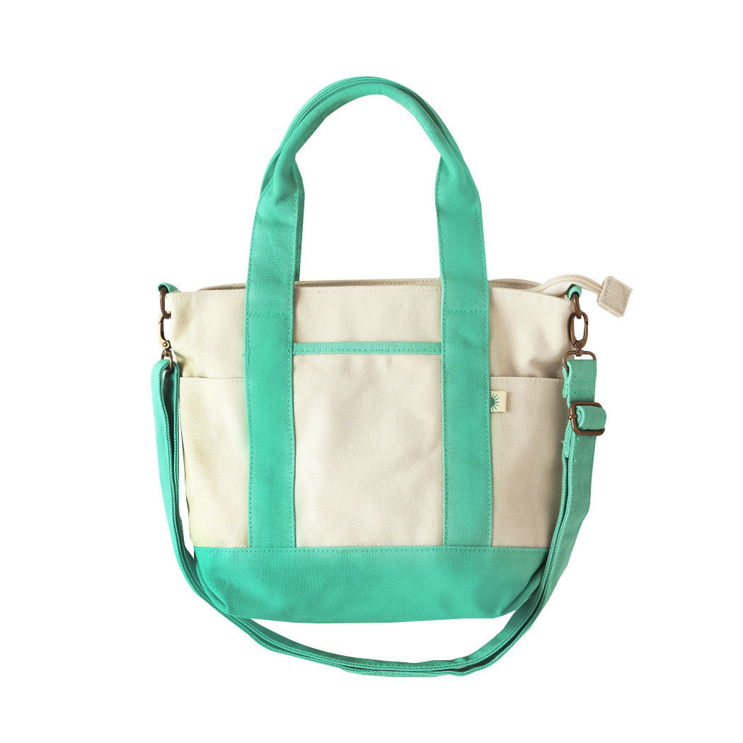 ノーブランド No Brand アドナインス AddNinth #SFA-0117S カラーキャンバス 2WAYトート,IV/MINT.アイボリーxミント