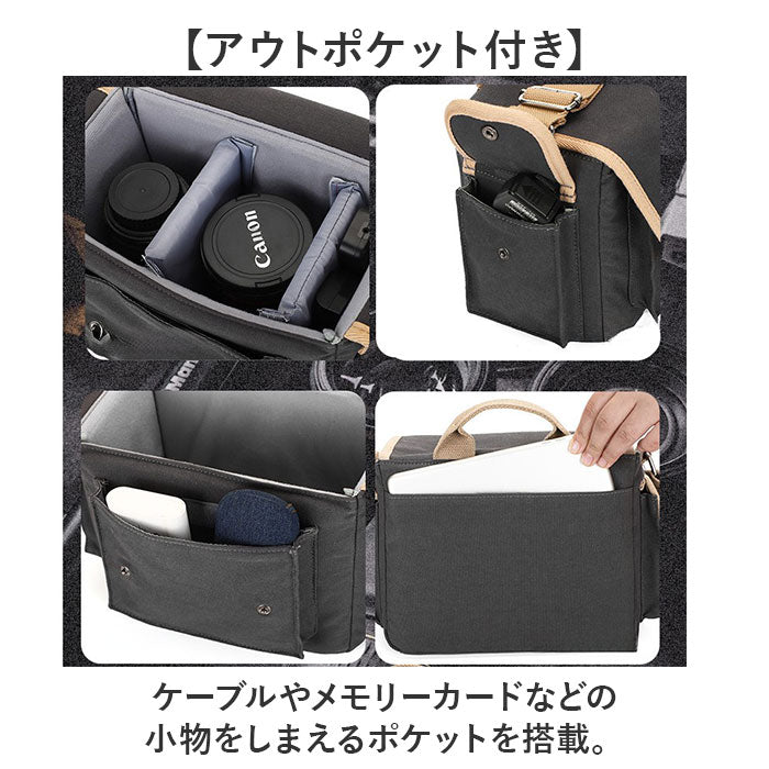 バックヤードファミリー BACKYARD FAMILY カメラバッグ 一眼レフ ショルダーバッグ おしゃれ (ブラック) ブラック