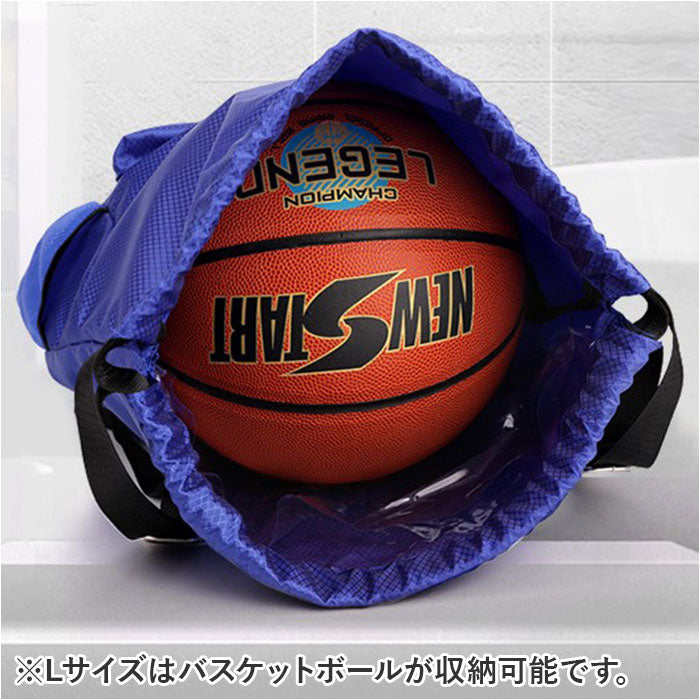 バックヤードファミリー BACKYARD FAMILY ナップサック スポーツリュック 乾湿分離 軽量 (ブラック) ブラック