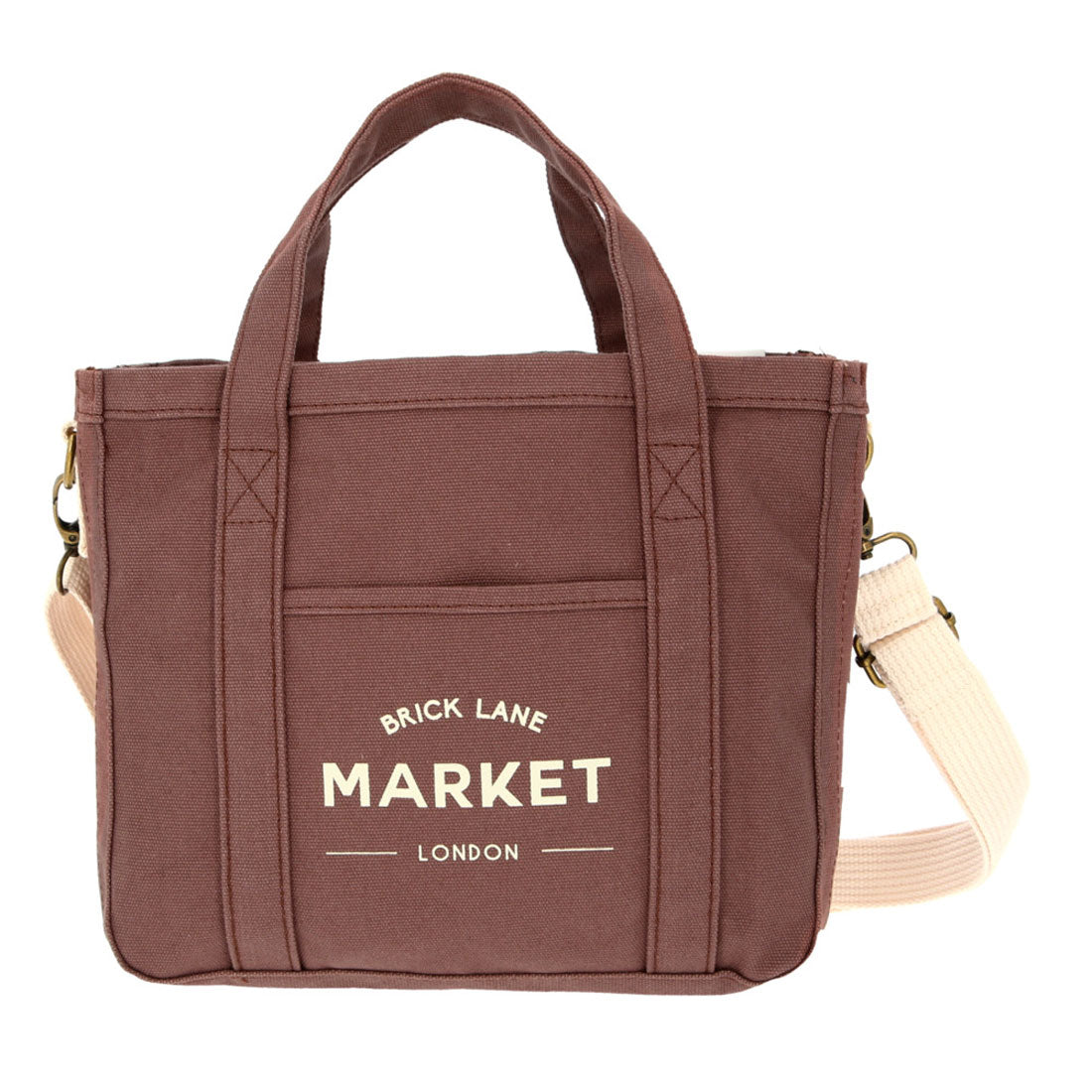 バックヤードファミリー BACKYARD FAMILY マーケット 多ポケットトート 小,ブラウン