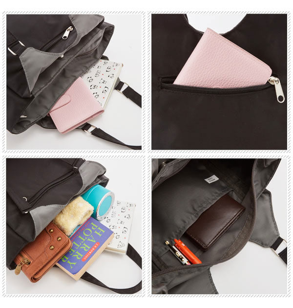 ノーブランド No Brand お散歩バッグ サブバッグ あおりポケット付き トートバッグ #3482 (アカ) アカ