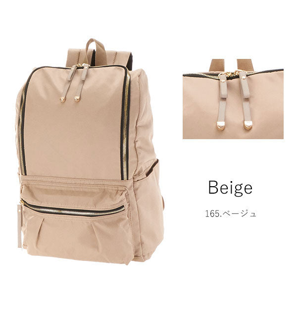 ノーブランド No Brand 光沢ポリエステルラウンドファスナーリュック YS18-0390 ママリュック