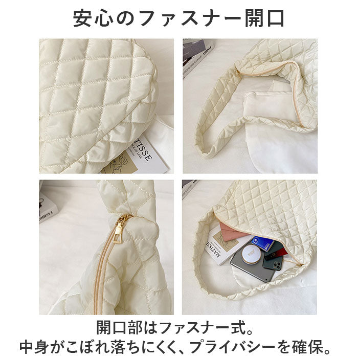 バックヤードファミリー BACKYARD FAMILY キルティング ショルダーバッグ おしゃれ 大容量 軽量 ysba5736 (ブラック) ブラック