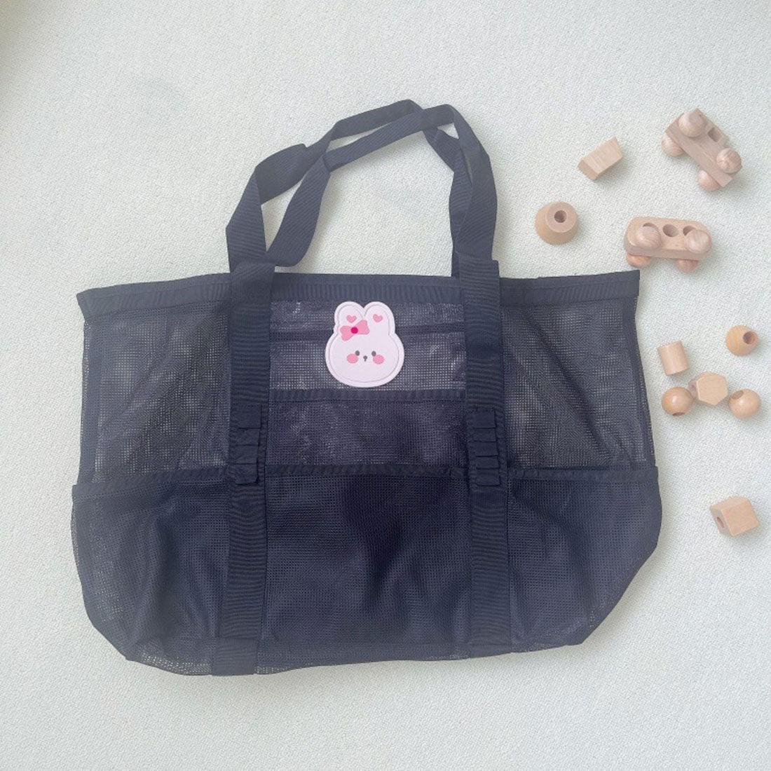 バックヤードファミリー BACKYARD FAMILY ビーチバッグ プールバッグ メッシュ 大容量 アニマル (リボンウサギ) リボンウサギ