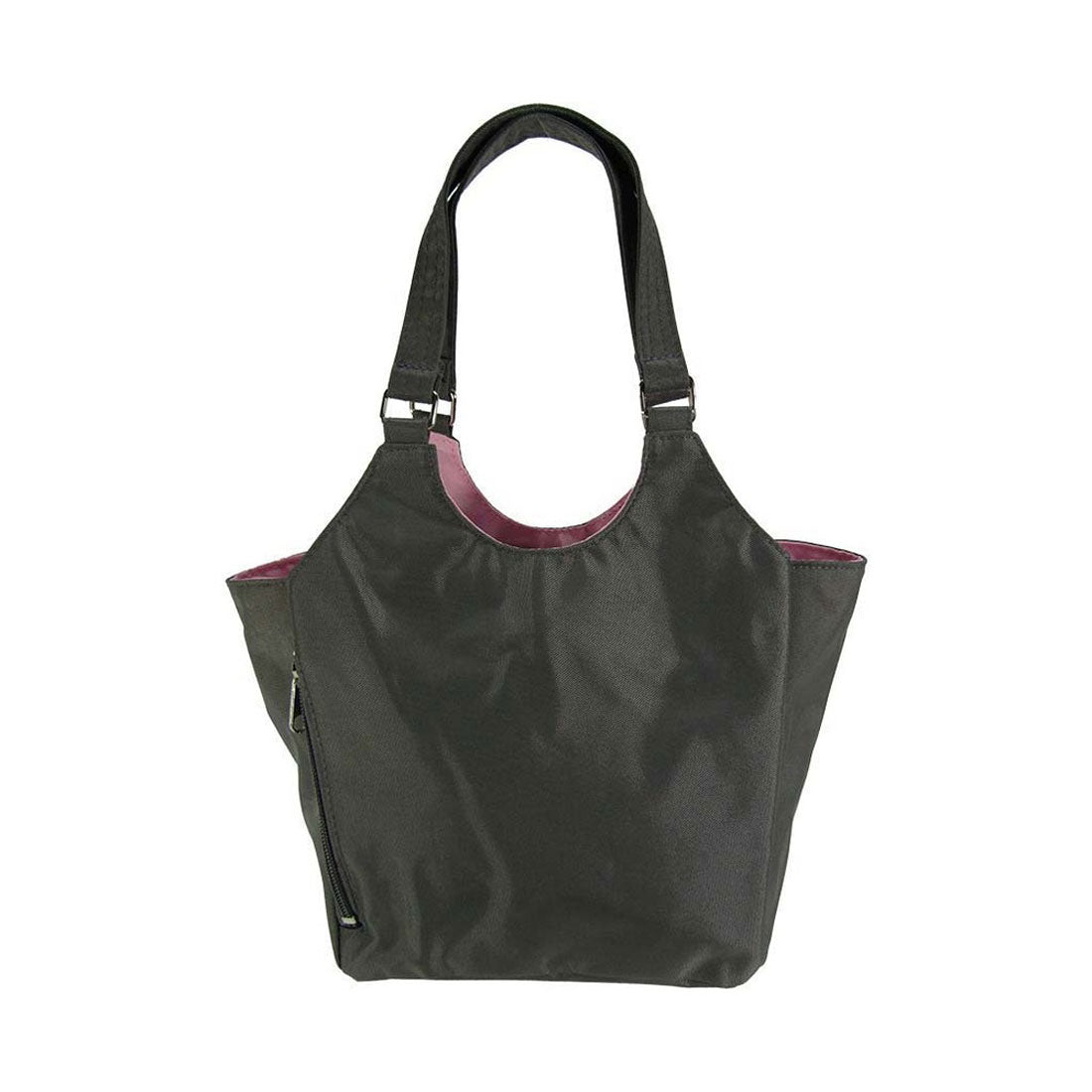 バックヤードファミリー BACKYARD FAMILY お散歩バッグ サブバッグ あおりポケット付き トートバッグ #3482 (グレーxピンク) グレーxピンク